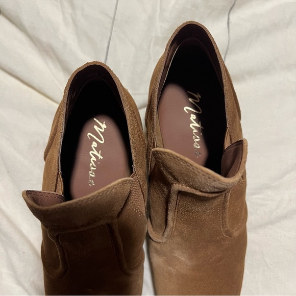 Matisse Jolie Tobacco Suede Clog Bootie Wooden Sole Leather Boots NIB 9 - Picture 6 of 13